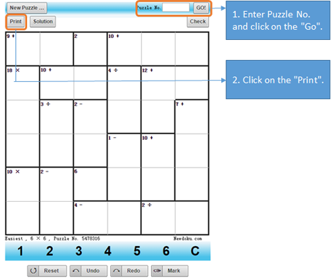 Print Newdoku Puzzles